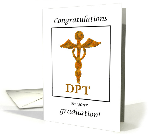 Doctor Physical Therapy Graduation Congratulations Medical Symbol card