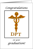 Doctor Physical Therapy Graduation Congratulations Medical Symbol card