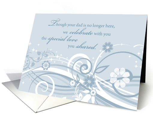Anniversary of Loss of Dad Blue Swirls card (1521698)
