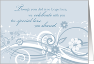 Anniversary of Loss of Dad Blue Swirls card