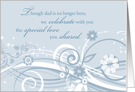 Remembrance of Dad on Parents Anniversary Blue Swirls card