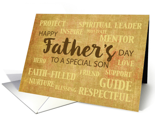 Son Religious Fathers Day Qualities card (1522624)