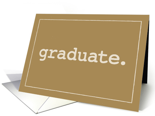 Graduate Definition Congratulations Simple Brown card (1524240)