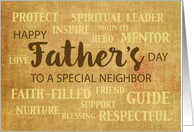 Neighbor Religious Fathers Day Qualities card