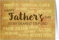 Step Dad Religious Fathers Day Qualities card