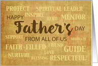 From All of Us Religious Fathers Day Qualities card