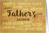 Name Specific Religious Fathers Day Qualities card