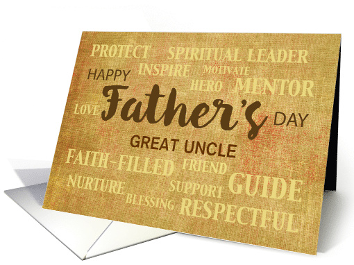 Custom Relationship Religious Fathers Day Qualities card (1524970)
