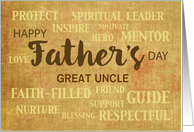 Custom Relationship Religious Fathers Day Qualities card