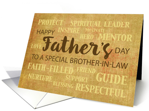 Brother in Law Religious Fathers Day Qualities card (1524974)