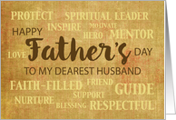 Husband Religious Fathers Day Qualities card