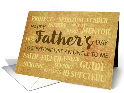 Like an Uncle to Me Religious Fathers Day Qualities card (1525126)