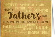 Like an Uncle to Me Religious Fathers Day Qualities card