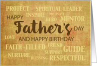 Birthday on Father’s Day Religious Qualities card