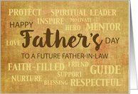 Future Father in Law Religious Fathers Day Qualities card