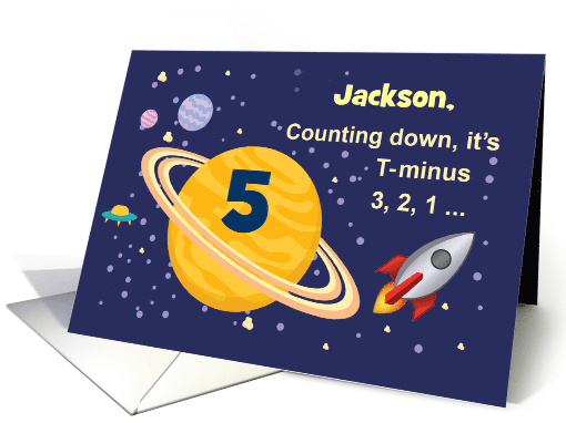 Custom Name and Age Birthday Planets in Outer Space with... (1529968)