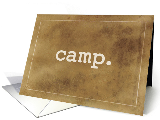 Summer Camp Definition of Good Time Simple Brown card (1530200)