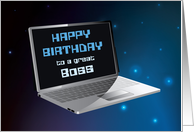 Boss Birthday From All of Us with Computer card