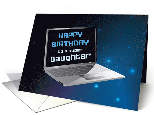 Daughter Birthday with Computer card (1530292)