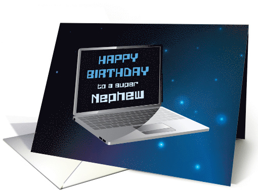 Nephew Birthday with Computer card (1530298)