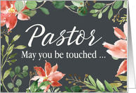 Pastor Get Well Greenery and Floral Frame card