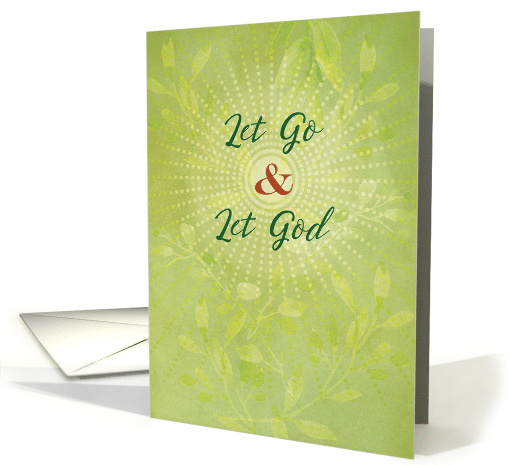 Let Go and Let God Sun on Green Recovery Support card (1531004)