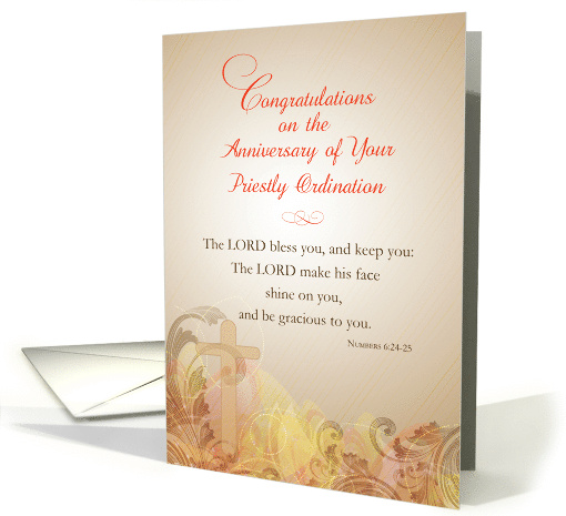 Anniversary of Priestly Ordination Blessing card (1531692)