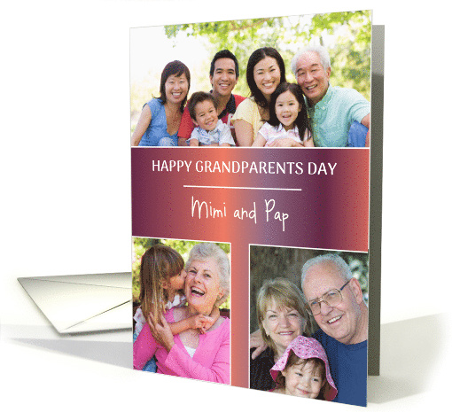 Grandparents Day Custom 3 Photo Name card (1534224)