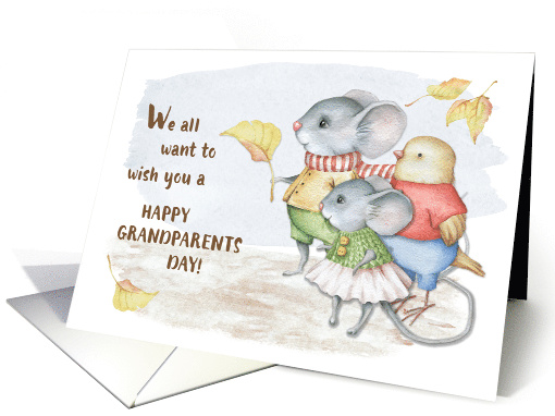 Mice and Bird Grandparents Day from Group card (1534600)