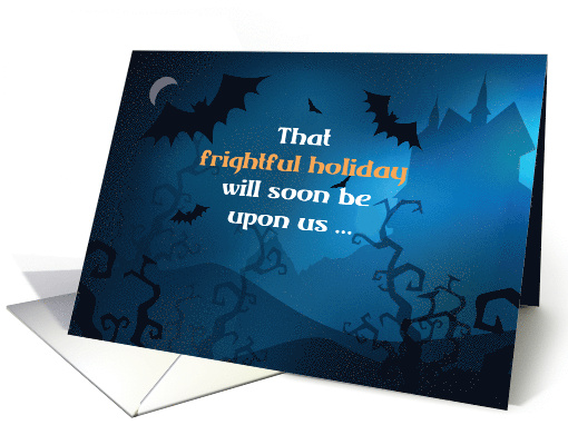 Halloween Funny Bats in Spooky Night card (1536592)