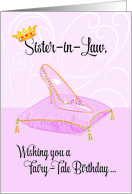 Sister in Law Fairy Tale Cinderella Birthday card