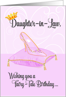 Daughter In Law Fairy Tale Cinderella Birthday card