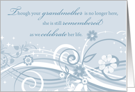 Anniversary of Loss of Grandmother Blue Swirls card