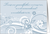 Anniversary of Loss of Grandfather Blue Swirls card