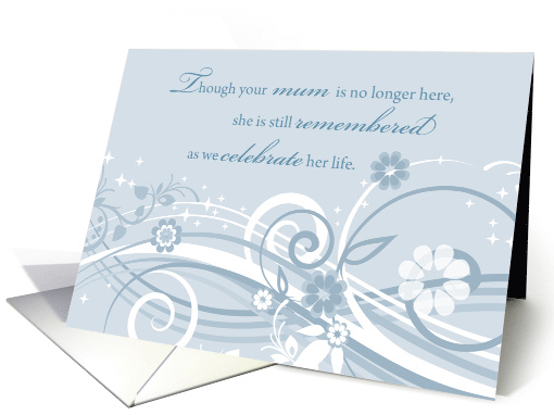 Anniversary of Loss of Mum Blue Swirls card (1537290)