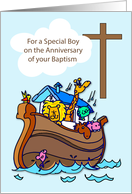 Anniversary of Baptism Boy Noahs Ark card