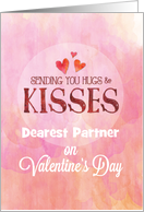 Custom Relation Partner Valentine Sending Hugs and Kisses card