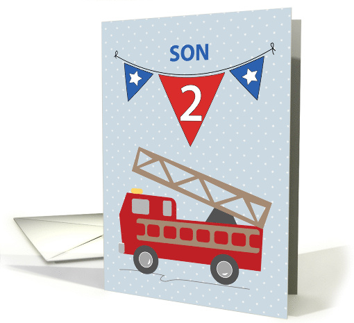 2nd Birthday Son Firetruck card (1557288)