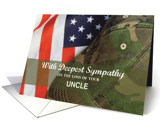 Custom Relation Army Military Soldier Sympathy Hat with Flag card