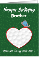 Custom Relation Golf Sports Heart Birthday Preteen and Teen card