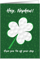 Nephew Golf Sports St Patricks Day Shamrock Preteen and Teen card