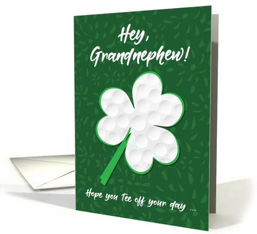 Grandnephew Golf Sports St Patricks Day Shamrock Preteen and Teen card