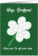 Godson Golf Sports St Patricks Day Shamrock Preteen and Teen card