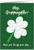 Goddaughter Golf Sports St Patricks Day Shamrock Preteen and Teen card