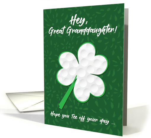 Great Granddaughter Golf Sports St Patricks Day Shamrock... (1560234)