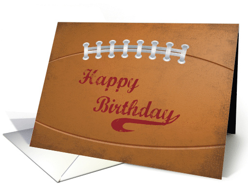 Birthday Large Grunge Football for Sports Fan card (1560460)