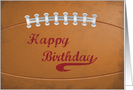 Birthday Large Grunge Football for Sports Fan card