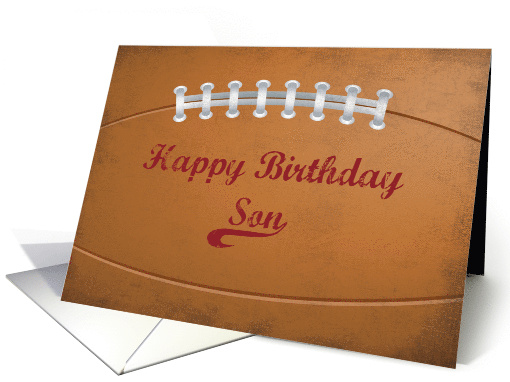 Son Birthday Large Grunge Football for Sports Fan card (1560928)