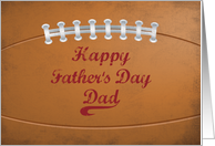 Dad Fathers Day Large Grunge Football for Sports Fan card