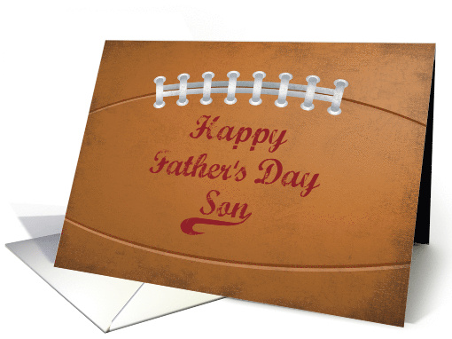 Son Fathers Day Large Grunge Football for Sports Fan card (1560944)